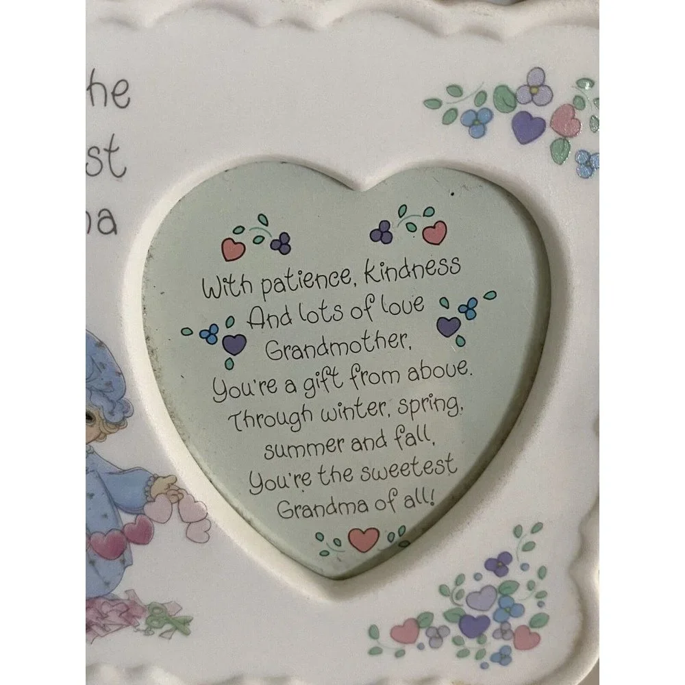 Vintage Enesco Precious Moments You're the‎ Sweetest Grandma Picture Frame 1993